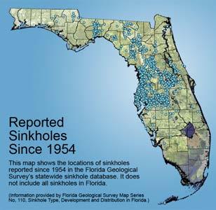 In US sinkholes are common especially in Florida In US