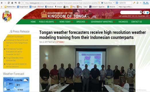 significant assistance to Tonga.