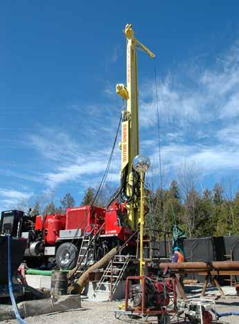 Rotary drilling What equipment is used? Boreholes are drilled using a conventional truck-mounted or track-mounted rotary drill rig.