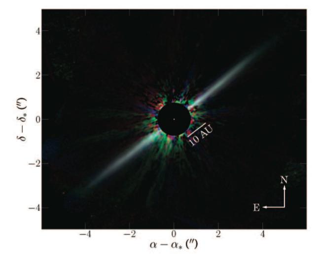 The Source: AU Mic Member of the β Pictoris Moving Group (9.91 pc, M star, ~12 Myr old) Edge- on geometry Fitzgerald et al.