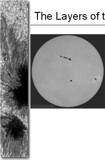 emission (filtergram) The Chromosphere (2) The Layers of the Solar