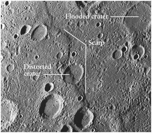 the craters occur on the moon s