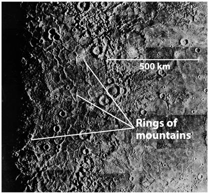 The aloris asin is evidence of a large impact The seismic waves from the impact that caused the aloris asin caused this deformation on the opposite side of Mercury Observations