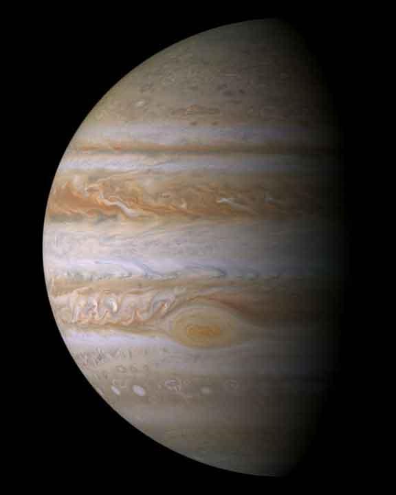 Jupiter The largest planet, radius 71400 km, mass: 1.9 10 27 kg (2.