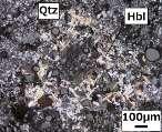 The samples that contain the gold can be divided to three part (hydrothermal alteration part (Fig.7), quarts stock work part (Fig.7), mineralization part (Fig.8)).