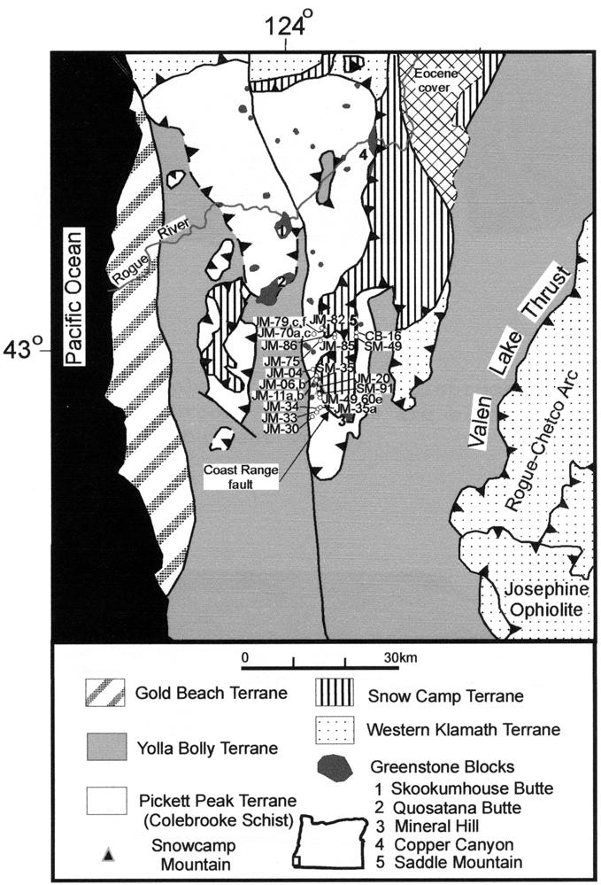 Figure 5. Regional map from Roure and Blanchet (1983), Blake et al. (1982, 1985a), and G. Harper and M.