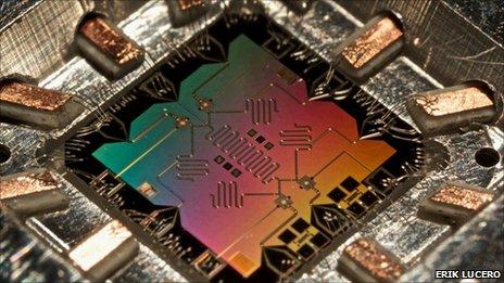 RECENT NEWS Four qubits 6cm by 6cm chip that holds nine