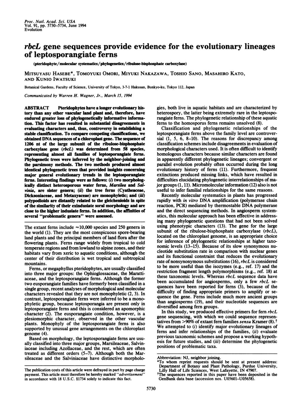 Proc. Nail. Acad. Sci. USA Vol. 91, pp.