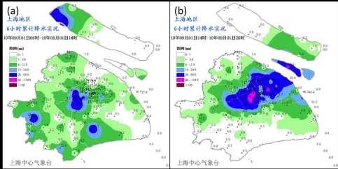31, 2010 Rainfall in Shanghai during (a) 00