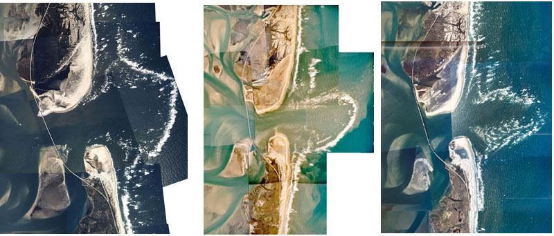 Vandever Inlet Morphology and Hydrodynamics 6 Figure 3. Aerial photography at Oregon Inlet, NC in 1999, 2001, and 2003.