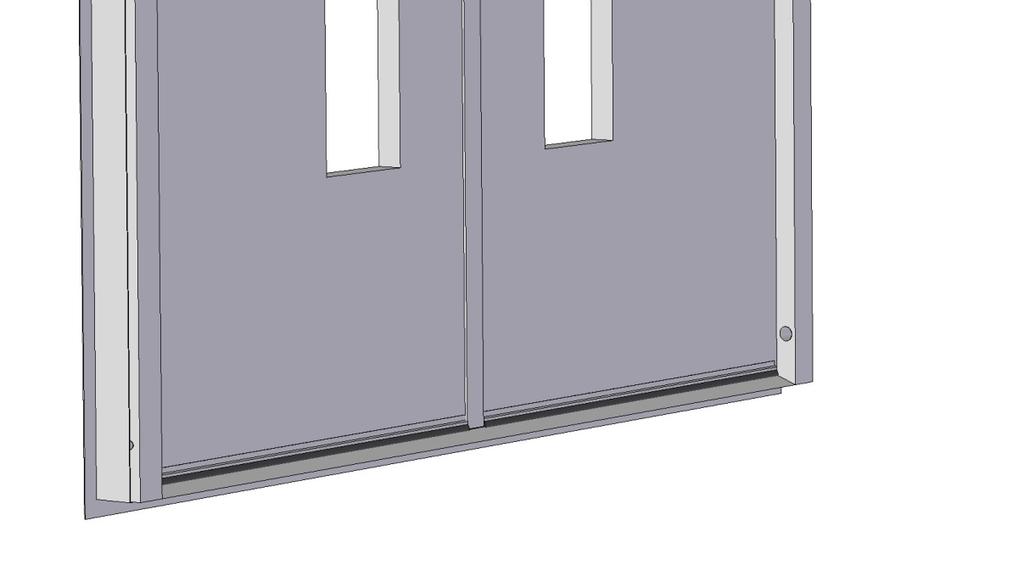 External Opening Doors On external opening doors the weather strip is fitted on the bottom of the door so that the black rubber seal part of the weather strip makes contact with the top of the