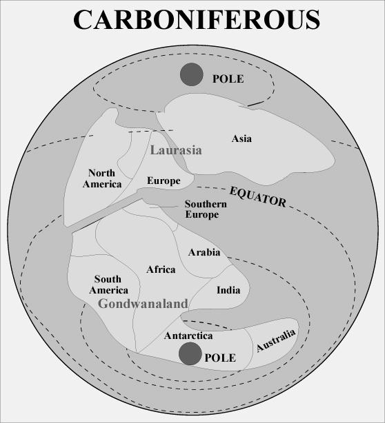 Carboniferous: named for widespread coal deposits associated with