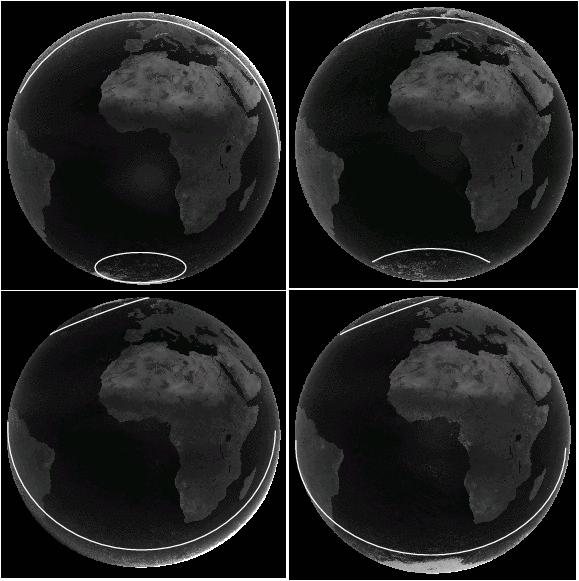 Figure 3 5: Effect of cloud contamination of clear sky reflection on the effective cloud albedo. The effect is rather large. However it occurs pre-dominantly at the border region of the MFG disk.