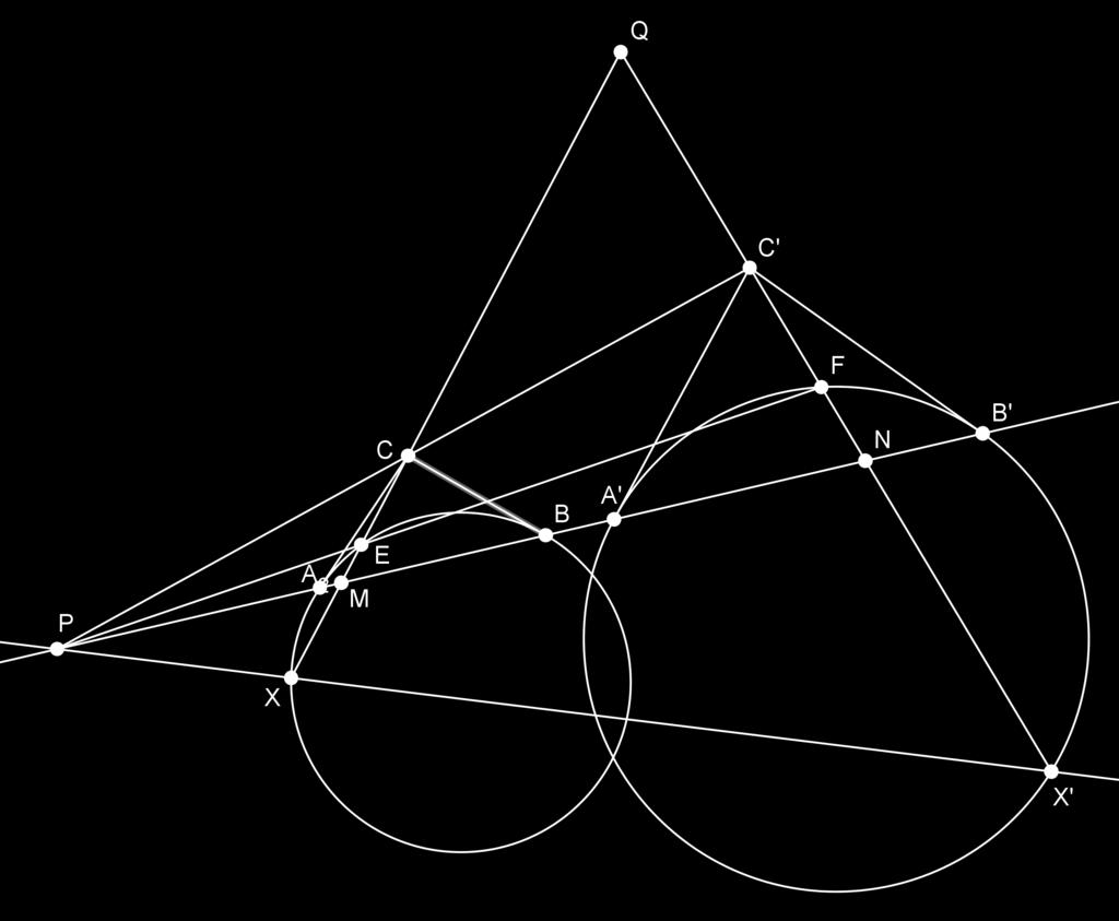 4 STANISOR STEFAN DAN and B meet at point C, and the tangents to γ at A and B meet at point C. The lines l and CC meet at point P.
