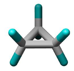 Cyclopropane only has three atoms in the ring,