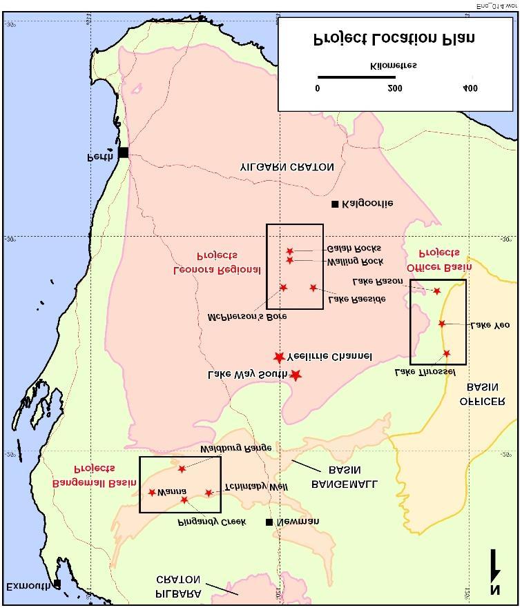 Project Portfolio Early mover strategy resulted in high quality, strategic uranium tenement holding in Western Australia 1. Yeelirrie Channel 2.