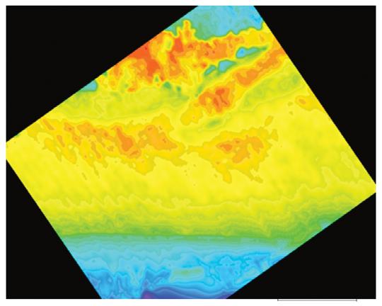 Bathymetry Shallow Deep Well B Well A Interval velocity, m/s 1,600 2,200 2,800 3,400 x Test well 5 km > Legacy seismic data.