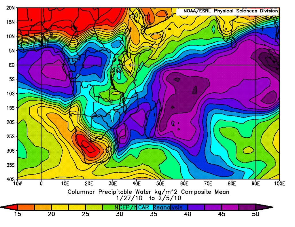 Fig. 9 Surface precipitable water