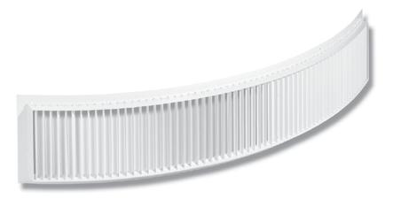 Ventilating grilles Curved steel grilles Application Ventilating curved grilles are designed for all types of low-pressure- air-conditioning, heating and ventilation systems with built in air flow