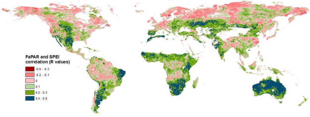 Climate effect on biomass productivity