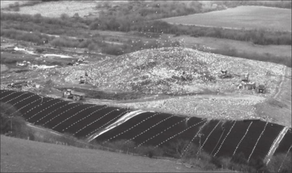 Figure 11 is a photograph of a landfill site. 20 Figure 11 6. State two environmental problems caused by landfill.