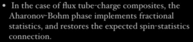 In the case of flux tube-charge composites, the Aharonov-Bohm phase