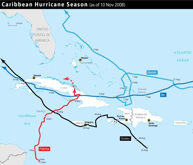 Hurricane Gustav and Ike 2008 Hurricanes Gustav and Ike hit Cuba in August and September 2008 respectively.