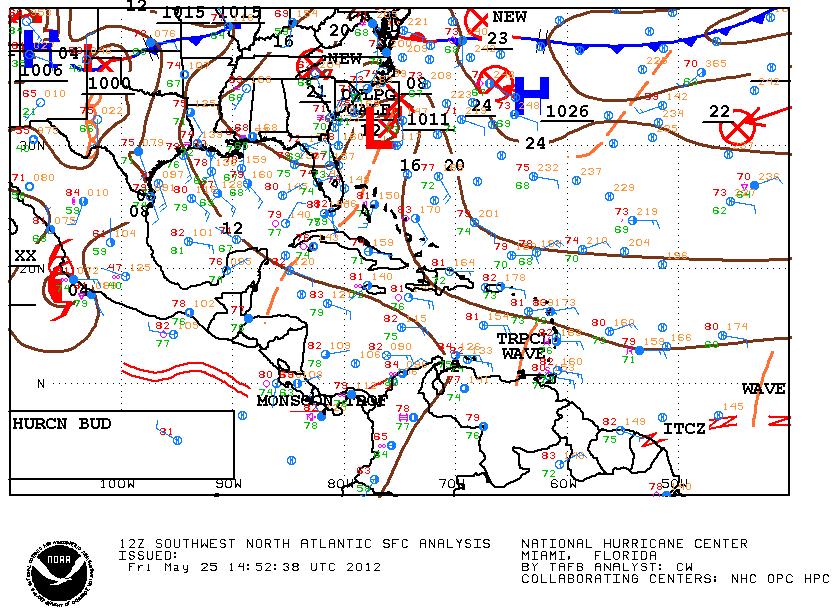 Weekend Outlook Belize, Central America Valid for: Friday until Monday, May 25-28, 2012 RFrutos Synopsis: Conditions this past week improved by Wednesday as a surface low and trough producing the