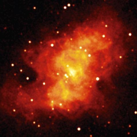 pictures shw the Crab Nebula at varius
