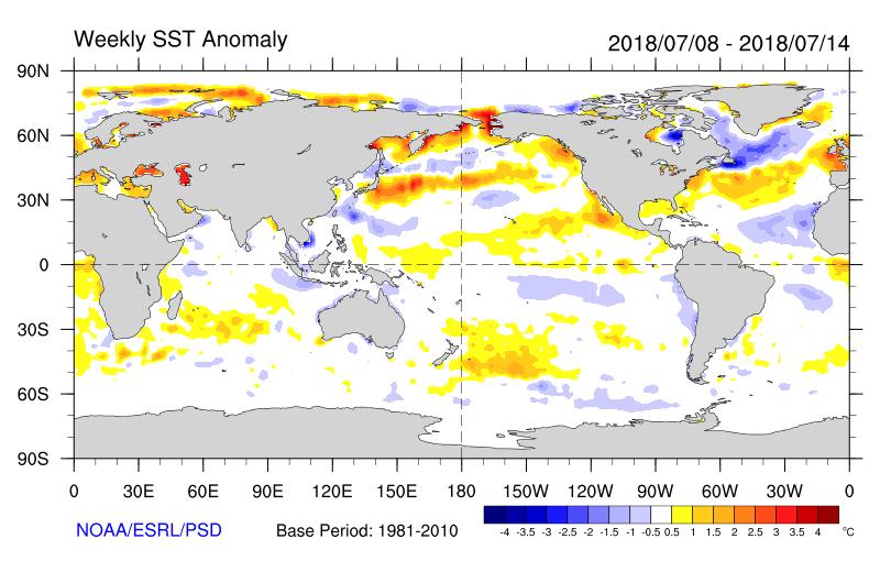 Global SST Anomalies June PDO: -0.