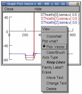 Picking vectors from the plots From this menu, select the Pick Vector option.