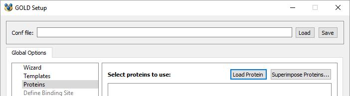 Click on Proteins in the Global Options tab. 2. Click Load Protein. 3.