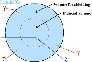 Concept of background reduction Self-shielding Single phase liquid Xe Volume for shielding Fiducial volume External γ ray from U/Th-chain 23ton all volume (d=240cm) 20cm wall cut 30cm wall cut