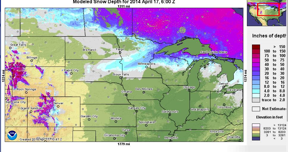 Snow cover http://www.nohrsc.