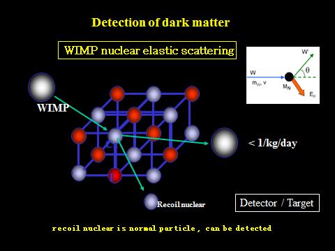 Direct detection of dark matter particle WIMPs