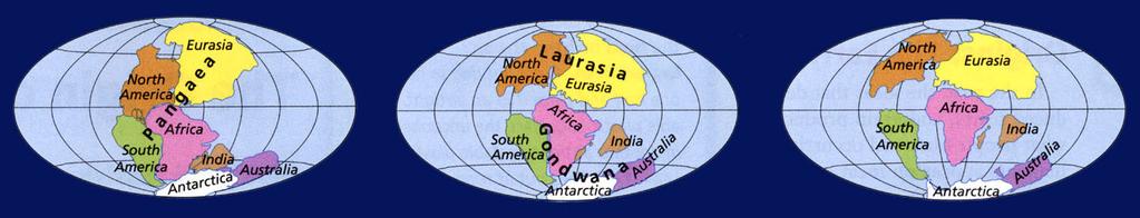 Continental drift Earth s continents have moved during Earth s history and are still moving today at a rate of about six