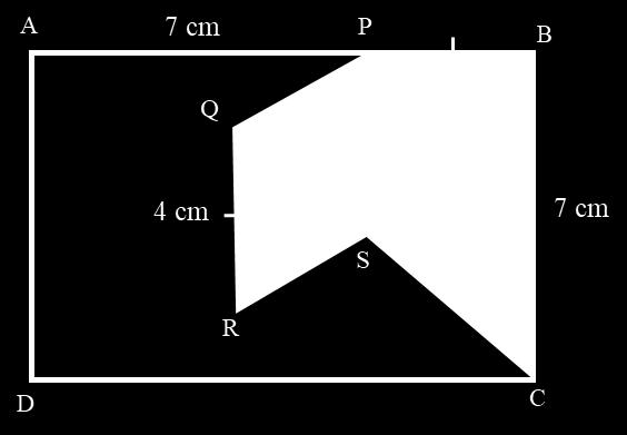 1 50/MAT (b) Rajah 5 (b) menunjukkan sebuah segi empat tepat ABCD, rombus PQRS dan trapezium PBCS. Diberi luas rombus PQRS 15 cm 2.