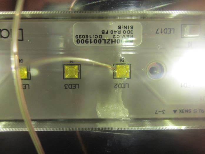 Test Results: In Situ Temperature Measurement Test Results include maximum LED chip temperature for sample number L1619.