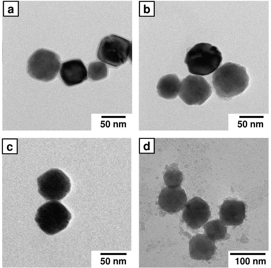 76 Figure 4.1.7. TEM images of pure hematite nanoparticles α-fe 2 O 3 -sp and
