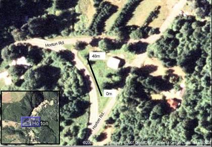 near Horton, Oregon, circled on map). Figure 5.