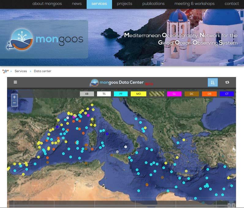 Existing data portals: MONGOOS: Operational Oceanography in the Med Sea www.moongoos.