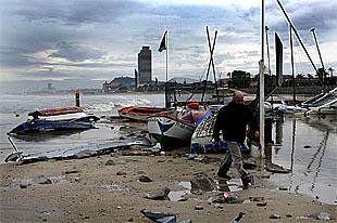 coast of Spain: December 1, 2008 Severe damage on harbours and
