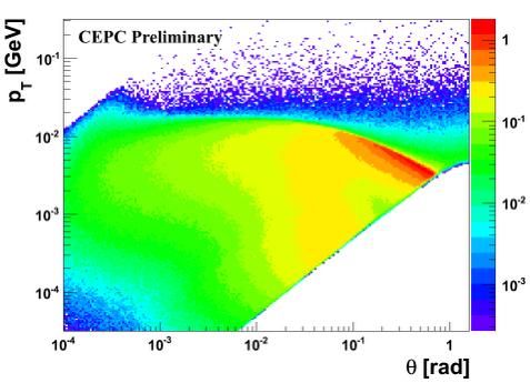 Guinea-Pig simulation result with the ILC250 configurations Detector