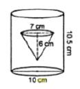 CBSE-X-009 EXAMINATION Volume of hemisphere r (.5).7 cm Apparent capacity of the glass = Volume of cylinder = 96.5 cm Actual capacity of the glass = Total volume of cylinder volume of hemisphere = 96.
