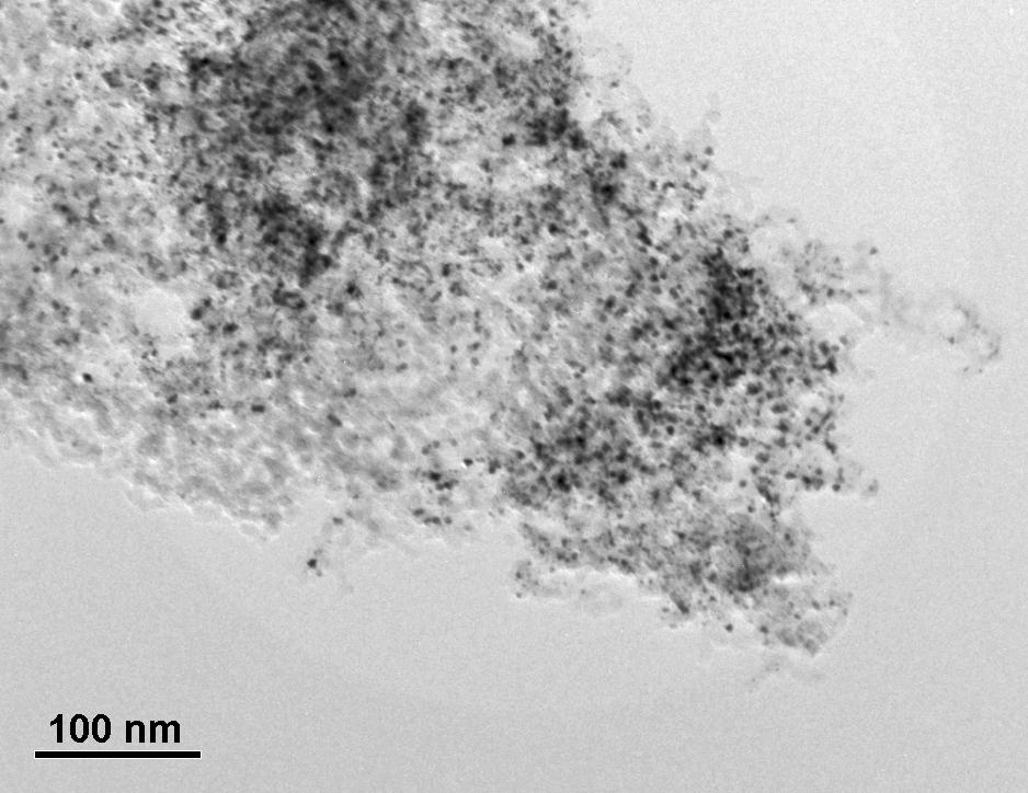 the nole-metal particle and the sulfur group will also discourage particle ripening during fuel-cell operation. Figure 1. Synthetic strategy for preparing sulfur-modified caron aerogels.