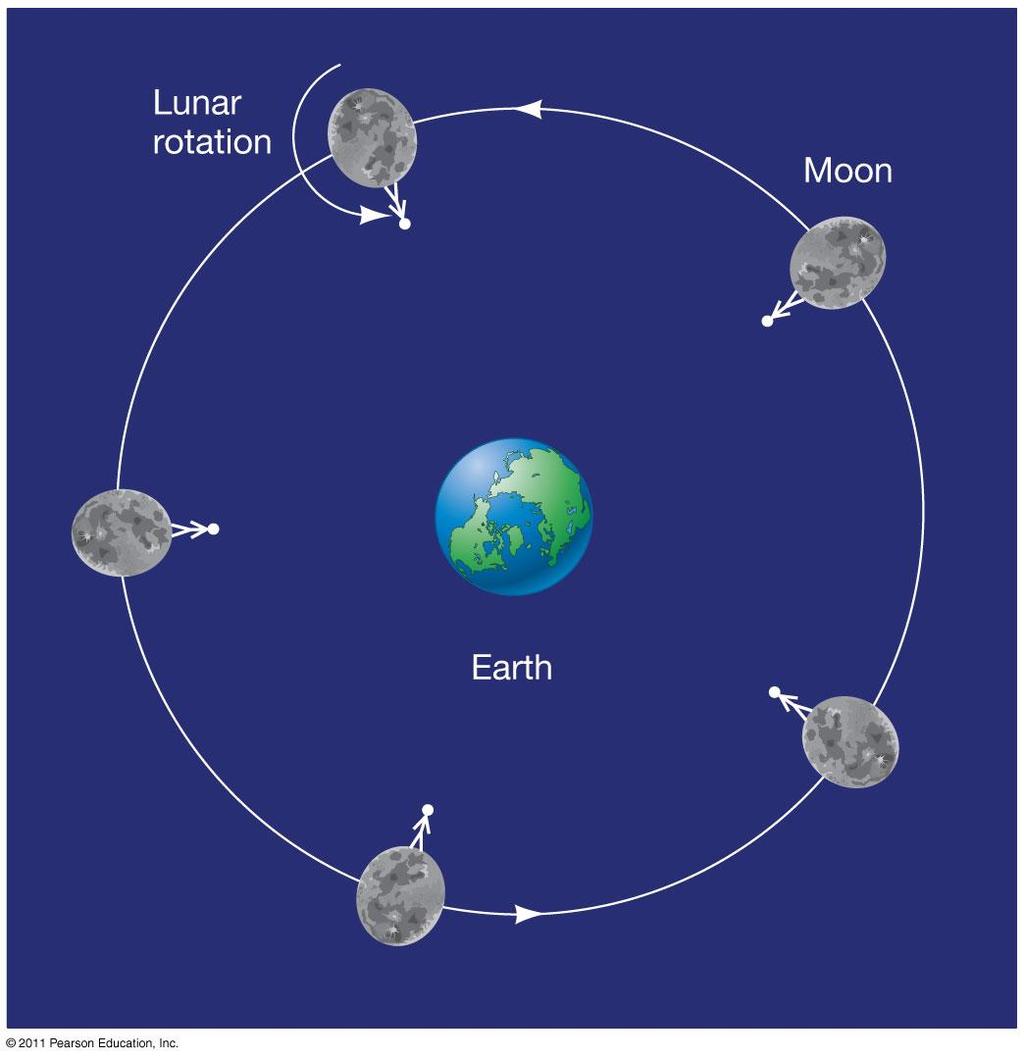 8.4 Rotation Rates Moon is tidally locked to Earth its rotation rate is the same as