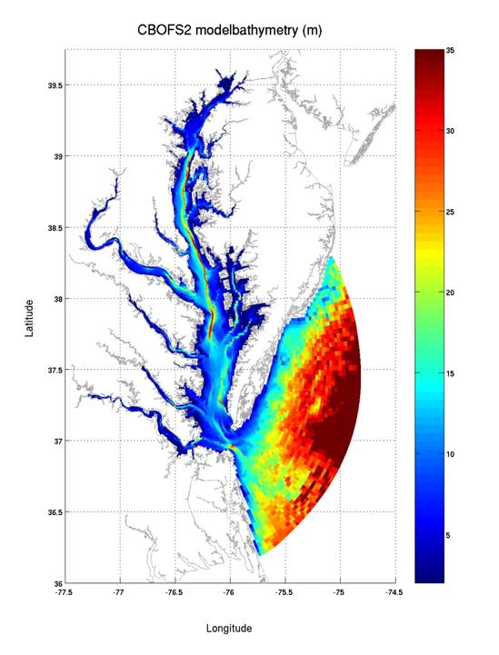 "Bathymetry" refers to the depth from the