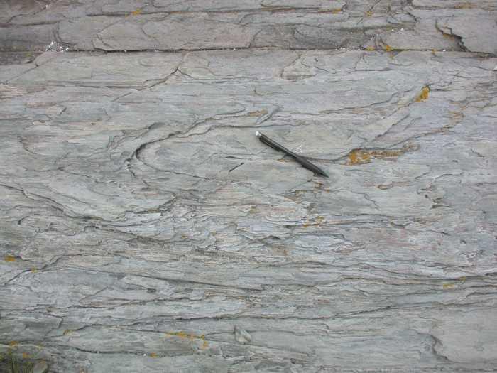 405-380 million years ago: Devonian Period Microscopic mineral grains became aligned to produce a rock cleavage, a wood-like "grain" along which the rock splits into sheets and splinters (Figure 6).