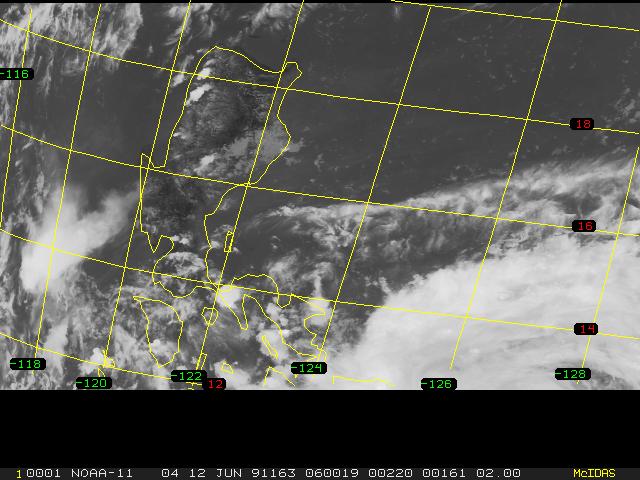 Pinatubo 12 June 1991, 0600 UTC NOAA11 AVHRR satellite data The Centre for Australian