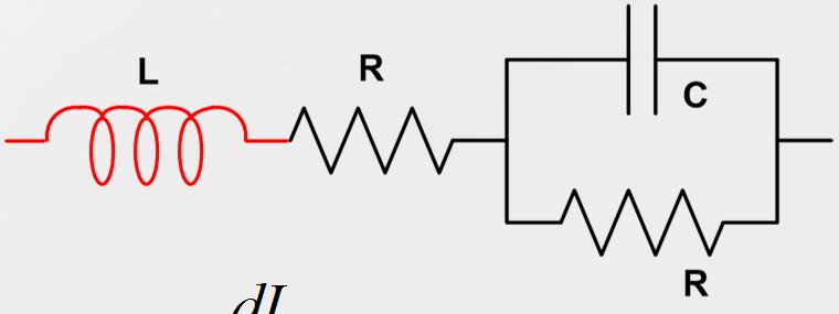 Inductive Loop at High Frequency The effects of inductances are often seen at the high frequencies The value of inductor is very small, however, this can be important if the electrode impedance is